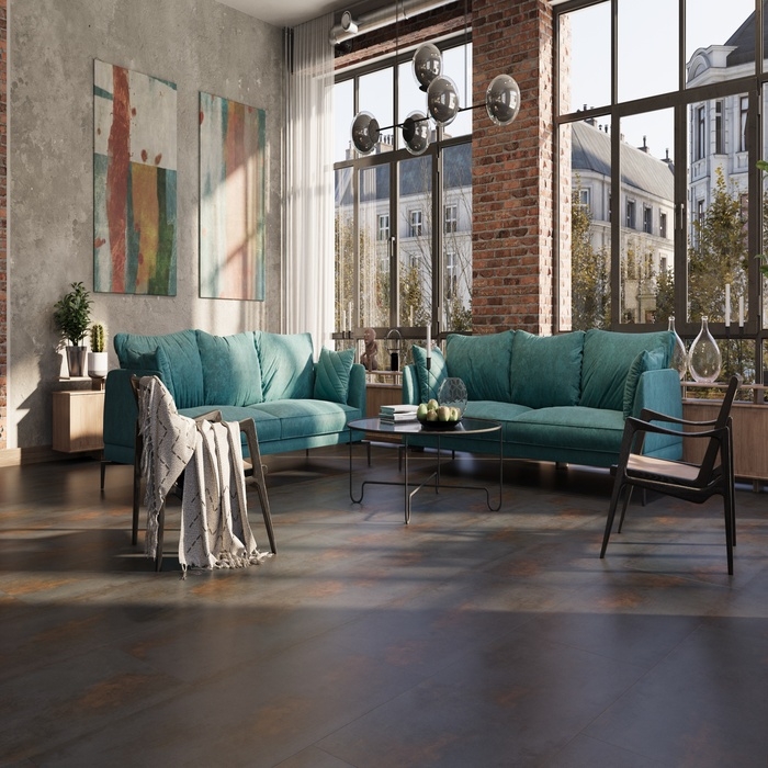 Panele winylowe KORNER SPECTRA FLOOR HEMATYT MIEDZIANY 5mm 25-SPC-SPCTR-04F 120cmx30cm